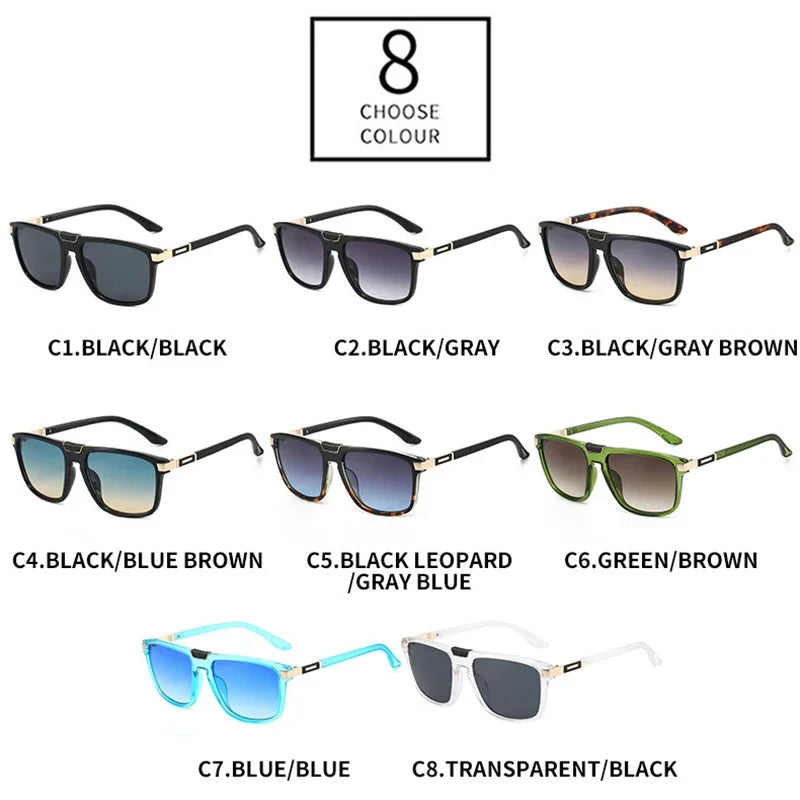 JNPCXI New Ins Popular Fashion Gradient Women Sunglasses Black Leopard Shades UV400 Trending Men Outdoor Sun Glasses