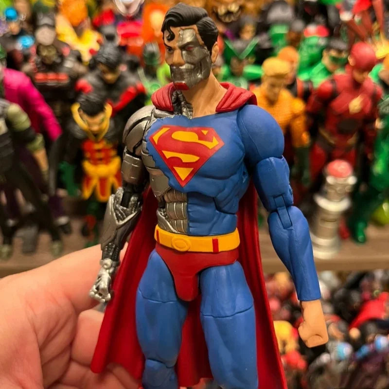 7" DC Superman Anime Figure, CYBORG Superman Action Figure Mechanical Hero