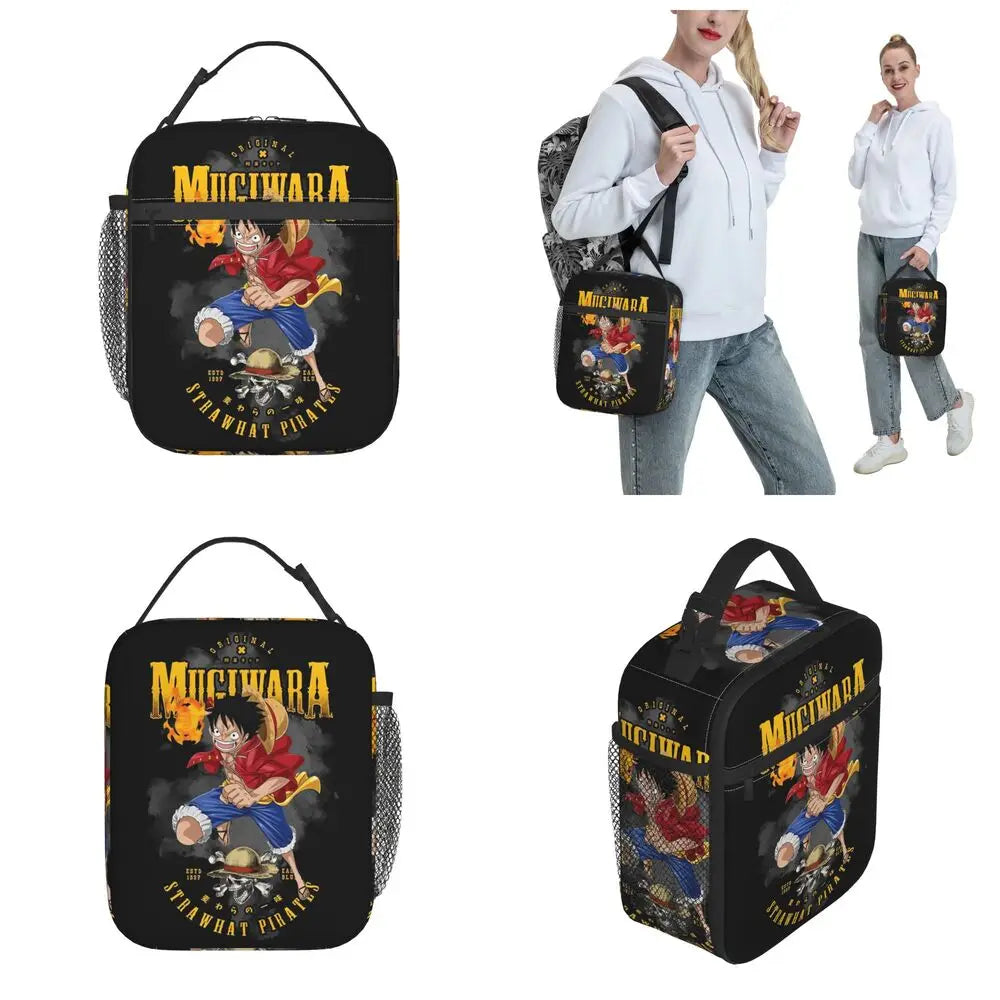 One Piece Monkey D Luffy Anime Insulated Lunch Thermal Bag Work School Bag M19