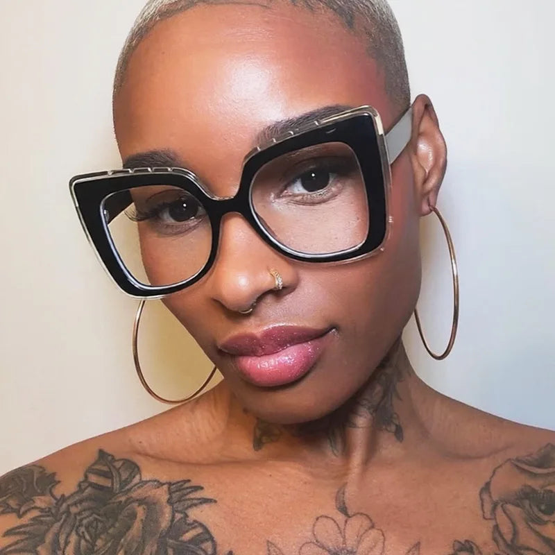 JNPCXI New Square Anti Blue Light Glasses Frame Women Men Eyewear Optical Computer Eyeglasses Frames Fake Eyeglass Eyewear