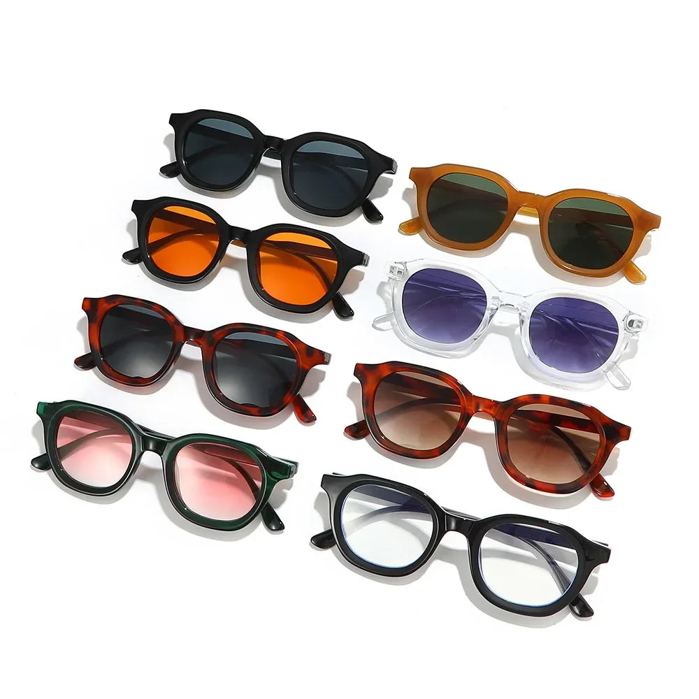 JNPCXI Fashion Small Round Sunglasses Women Retro Green Gradient Shades UV400 Men Trending Sun Glasses