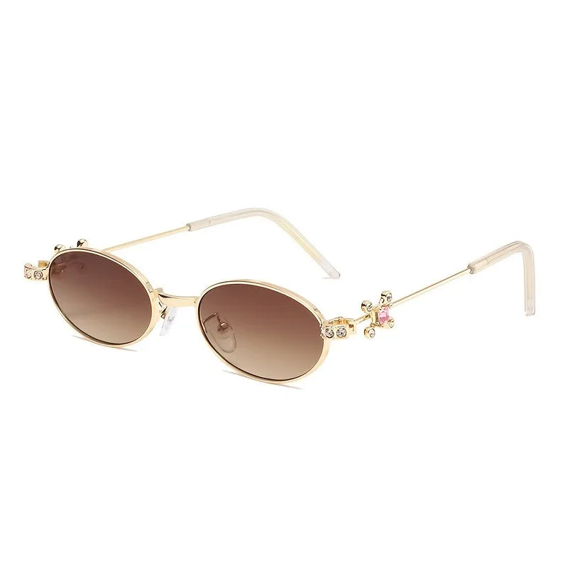 Ladies' Y2K Retro Elliptical Glasses Elegant Party and Daily Wear Retro Style Personalized Declaration Glasses Trendy Choice