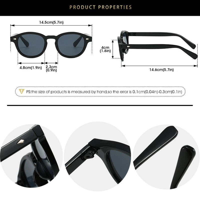 JNPCXI New Fashion Gradient Green Round Sunglasses for Women Men Vintage Square Sun Glasses UV400 Lunettes De Soleil