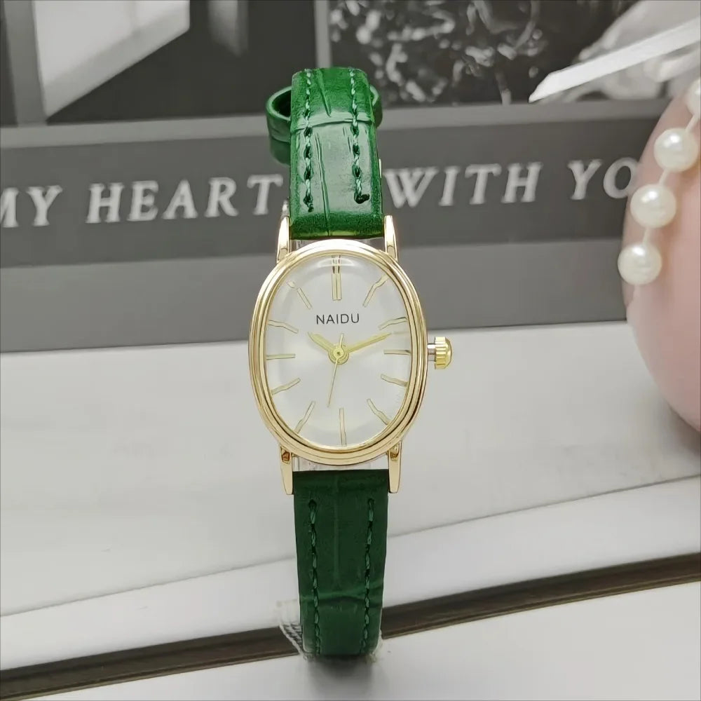 Fashion Brand Women Oval Dial Watch Luxury Leather Strap Quartz Watch Gift Ladies Wristwatches Relojes Para Mujer Wholesale