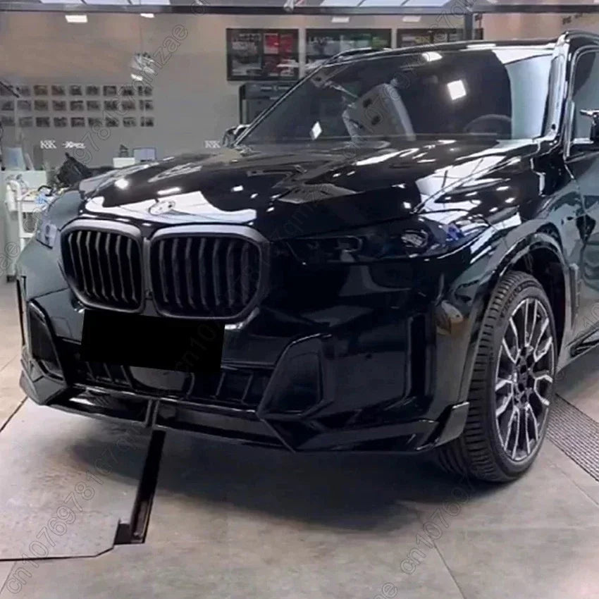 For BMW X5 G05 LCI M Sport 2023-2025 Car Front Bumper Splitter Lip Diffuser Body Kit Spoiler Guard Body Kit Cover Gloss Black