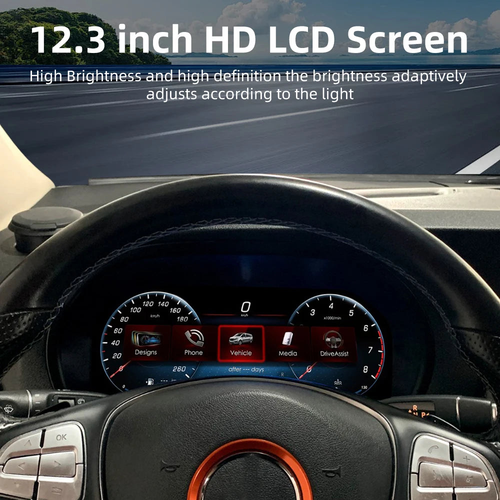 Cluster Digital Dashboard For Mercedes-Benz Vito 2024 car cluster instrument panel/Wireless CarPlay