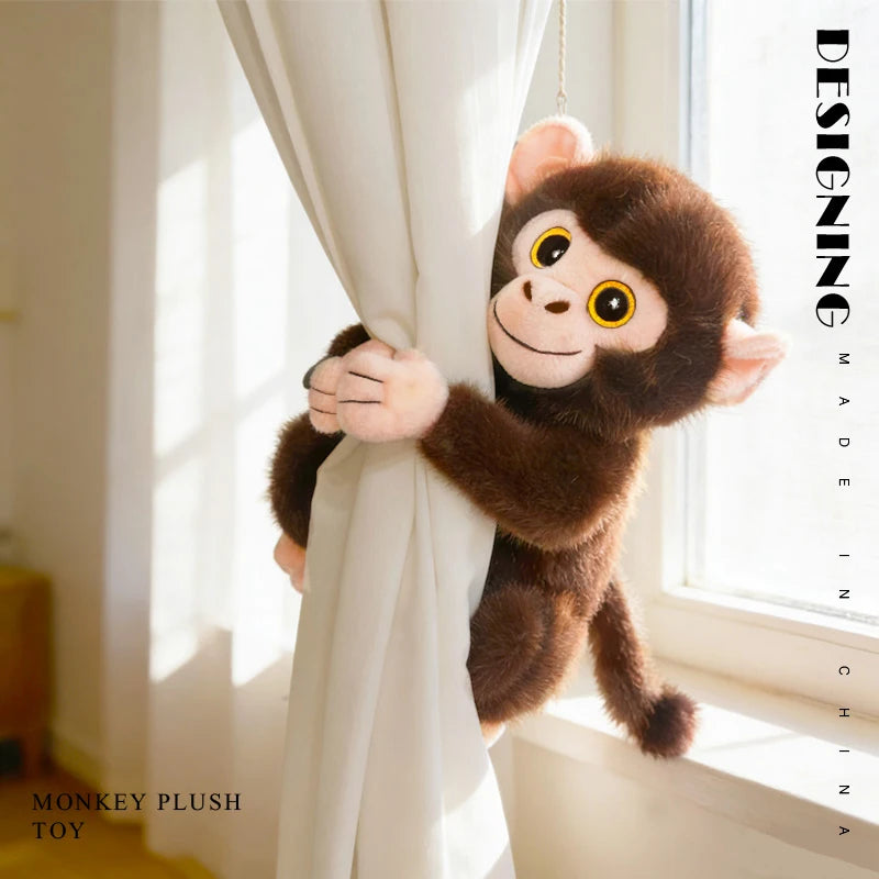 27CM Cute Kawaii Monkey Plush Soft Comfort stuffed Dolls Decor Pillow Cartoon Animals Golden Monkey Doll Christmas Gifts