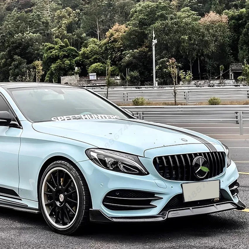 For Mercedes Benz C Class W205 C205 C180 C200 C260 C300 2015-2018 Car Front Bumper Lip Spoiler Diffuser Splitter Body Kit Tuning