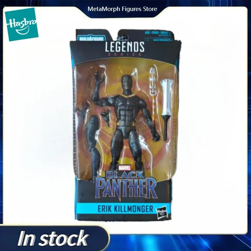 Original Hasbro Marvel Legends Series BLACK PANTHER ERIK KILLMONGER Anime Figure Toys Collection Ornaments