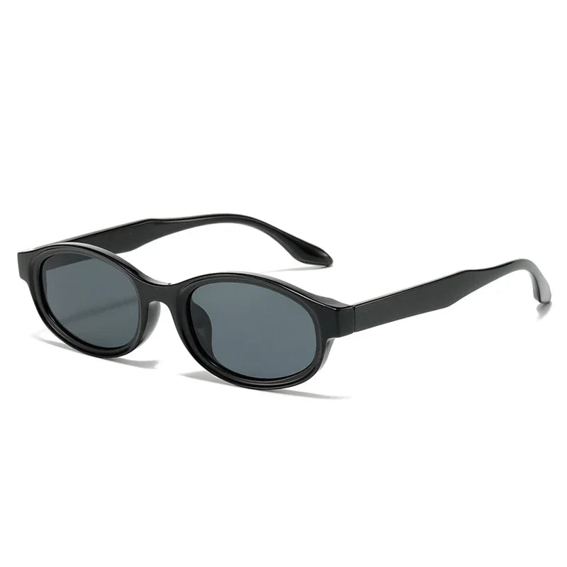 JNPCXI Oval Sunglasses Women Punk Double Color Shades UV400 Retro Men Trending Sun Glasses Clear Lens Frame