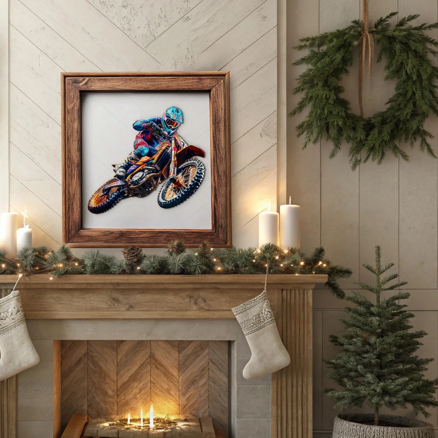 Mountain Off Road Motorcycle Wooden Jigsaw Puzzle Rugged Style Home Decor Christmas and Halloween Gift Toy For Teen And Kid