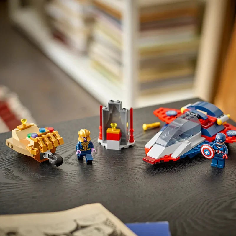 Lego building blocks Marvel high-tech starship fighter jet, spaceship model gift