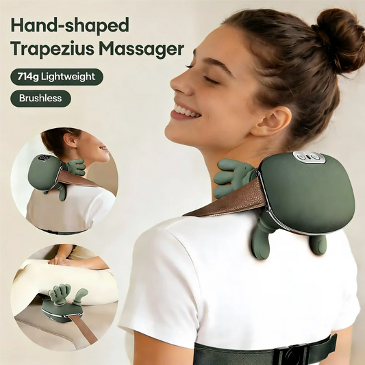Foreverlily Bionic Finger Neck Shoulder Massager Neck Cervical Trapezius Kneading Massage Shawl Bionic Hand Neck masajeador