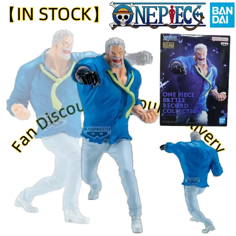 【IN STOCK】Original Banpresto Battle Record Collection One Piece Monkey D Garp 18cm Action Figure PVC Collectible Model Toy Gift