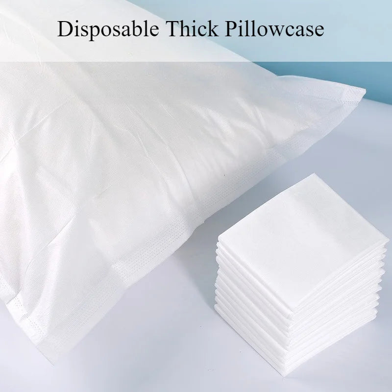 Premium Disposable Pillowcases - Thick, Breathable & Dirt-Proof for Hotels, Beauty Salons & Travel (Pillow Inserts Not Included)