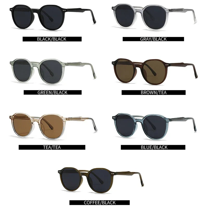 JNPCXI New Retro Round Women Luxury Sunglasses Fashion Rivets Men Sun Glasses Shades UV400