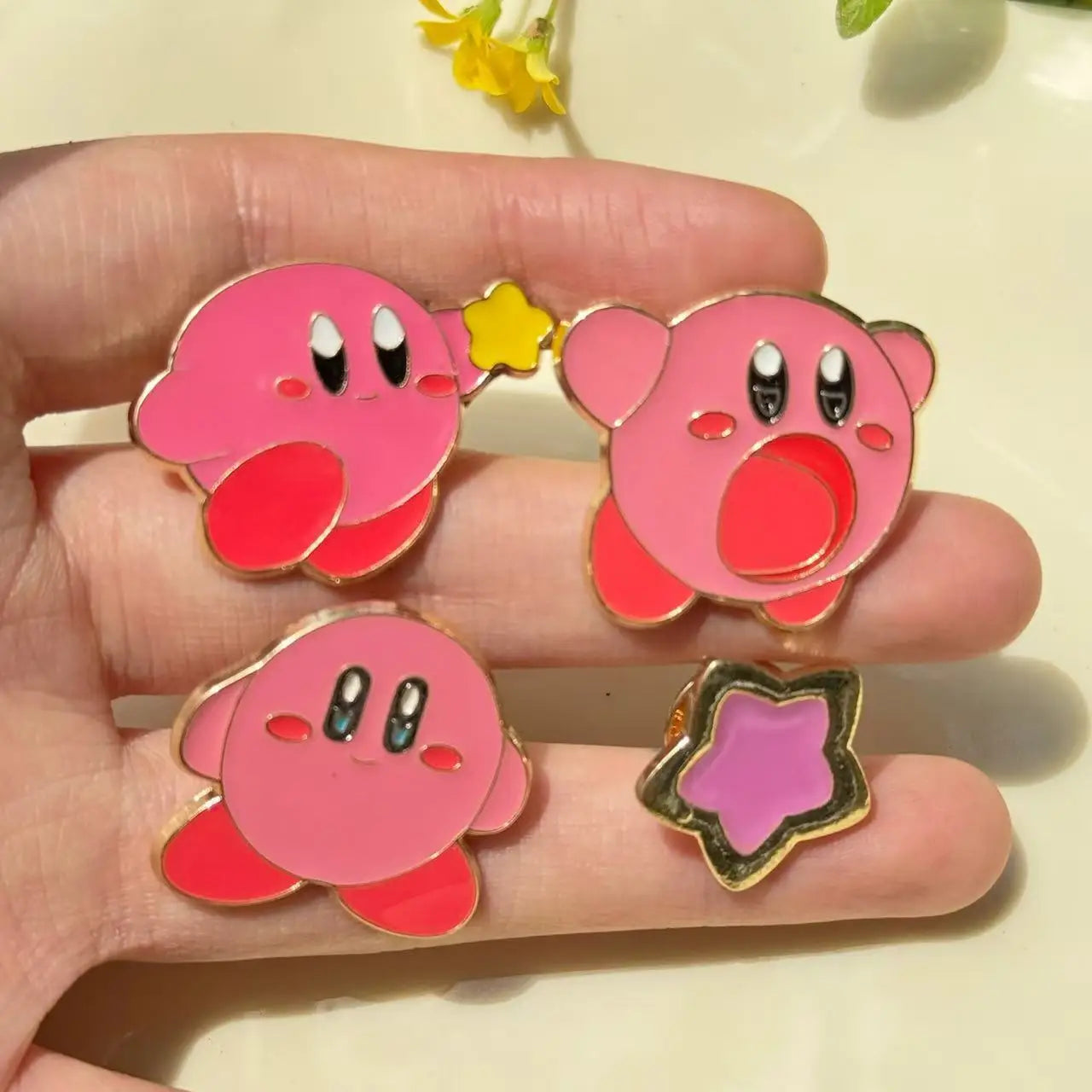 4pcs  Enamel Lapel Pins Set Fashion Jewelry Cartoon Badge Brooch Pin for Women Backpack Jeans Accessories