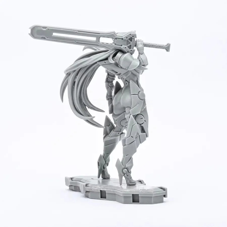 75mm Cast Resin Model Assembly Kit Female Mecha Soldier Model Unpainted NSFW