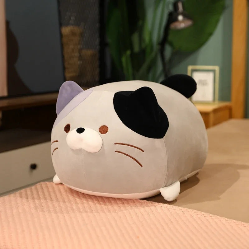 60cm Japanese Style Fat Cats Plush Toy Stuffed Animal Soft Hug Pillow Plushies Cat Doll Room Decor Gift For Child Girl Washable