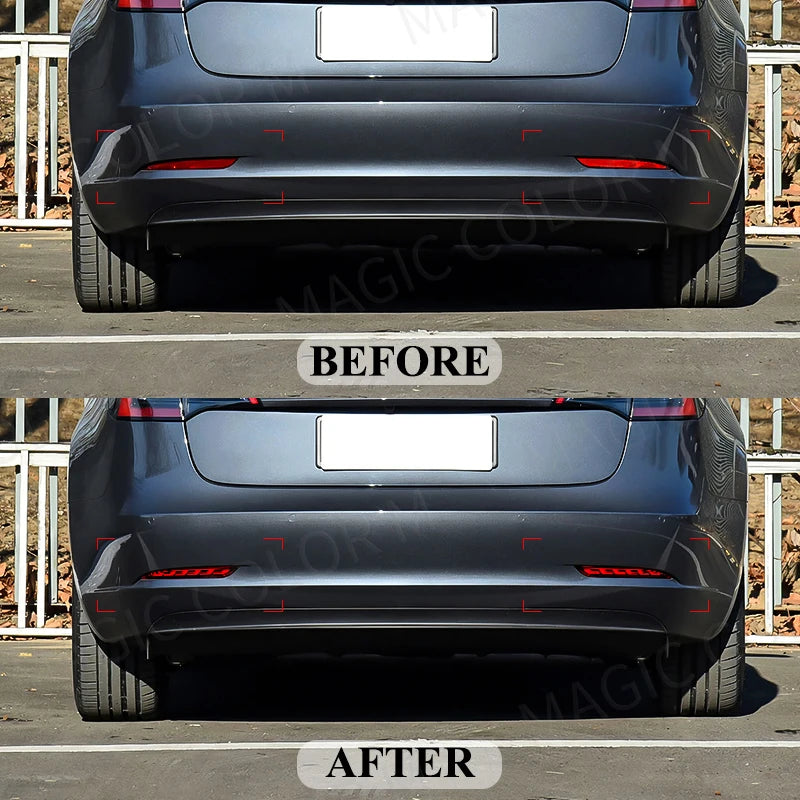 For Tesla Model 3 Model Y 2017 2018 2019 2020 2021 2022 Led Rear Bumper Reflector 3 Functions Brake Light Dynamic Turn Signal