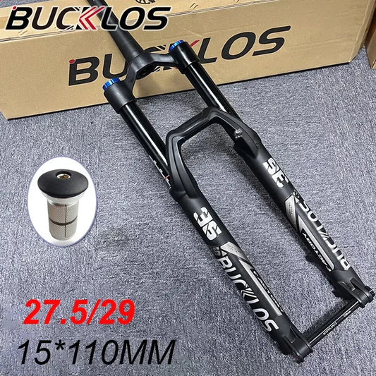 BUCKLOS 27.5/29" Mtb Bike Air Suspension Fork 110*15mm Disc Brake Bicycle Front Forks 160mm Travel 36mm Tube E-bike Fork