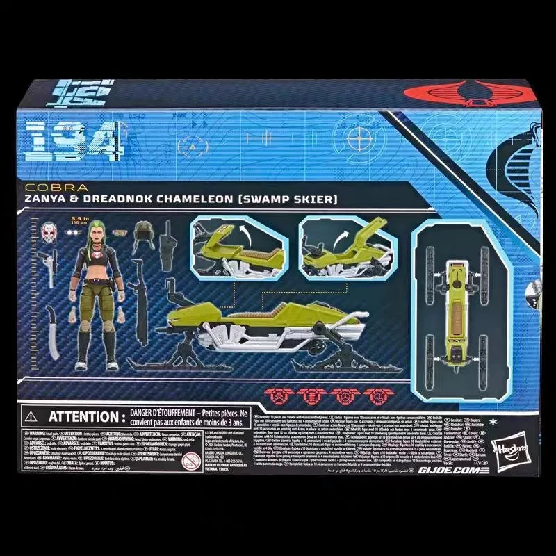 Original Hasbro G.I. Joe Classified Series 194 Zanya and Dreadnok Chameleon (Swamp Skier) Action Toy Figure Model Ornaments