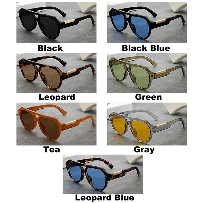 JNPCXI New Fashion Double Rivet Square Sunglasses Women Luxury Brand Designer Retro Rectangle Sun Glass Vintage Eyewear Female