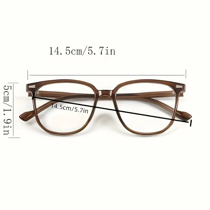 Women's Blue Light Blocking Glasses  Stylish Square Full-Frame PC Eyewear Multiple Colors Available