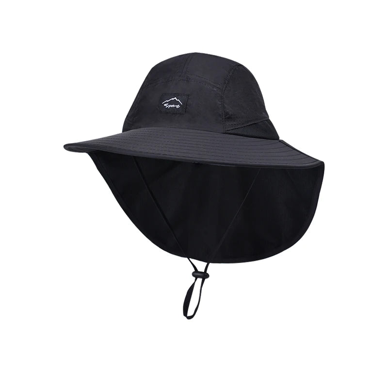 Xinbaoguan 100% polyester 9249 summer men's and women's large brimmed shawl fisherman hat quick drying breathable sunshade hat