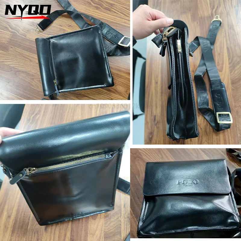 The Leisure Business Single Shoulder Bag Polo Vertical  Man Trend Inclined Shoulder Bag Сумка Мужская На Плечо Crossbody Bag