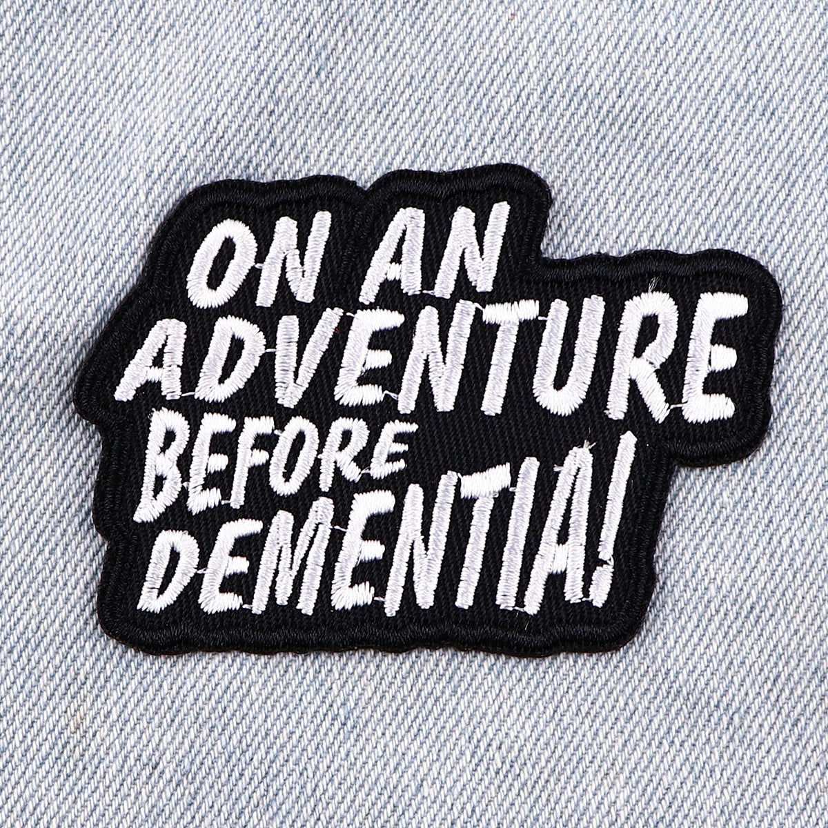 Warning Signs Patch NOTICE Iron On Patches For Clothing Stickers Quotes Embroidered Patches On Clothes DIY Clothes Stripesigns