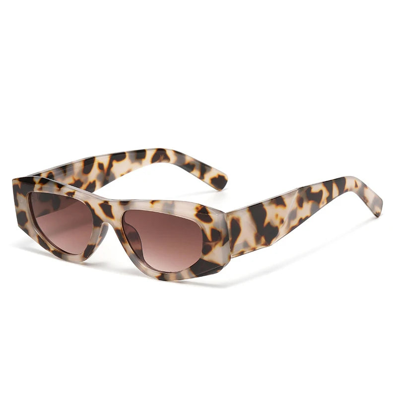 JNPCXI New Irregular Square Women Sunglasses Leopard Gradient Shades UV400 Men Brand Designer Trending Punk Sun Glasses