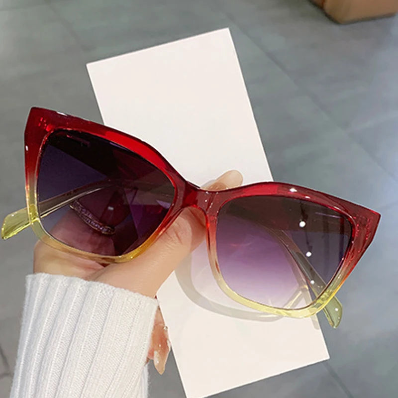 JNPCXI Fashion Cat Eye Sunglasses Women Vintage Square Punk Sun Glasses for Ladies Shades Retro Eyewear UV400