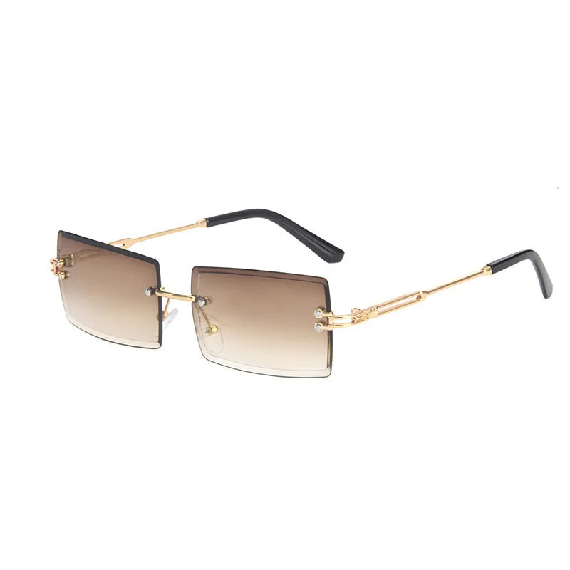 Frameless Trimmed Square Sunglasses Fashion Sunglasses Women European and American Trend Eyewear