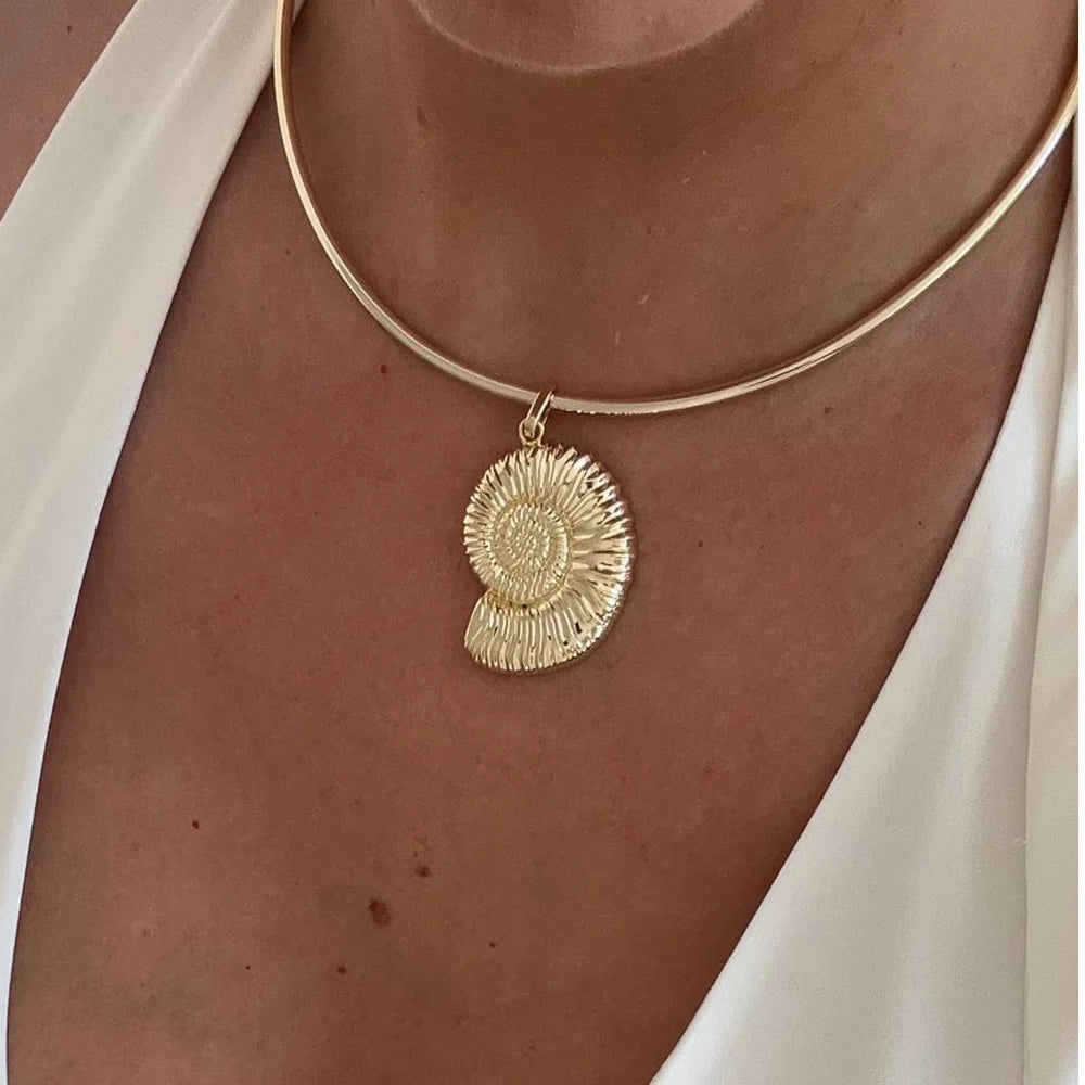 Uworld Minimalist 18K Gold Color Plated Stainless Steel Smooth Plain Ring Necklace Pendant Interchangeable Necklace Women's Jewe