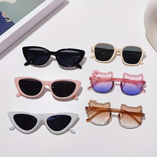 6 Pairs of Fashionable Decorative Frame Glasses Birthday Party Gifts Photo Props Daily Accessories Glasses Lightweight Design