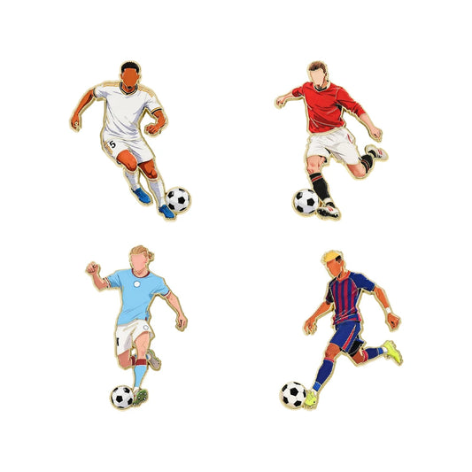 4/8 PCS 7th Football Player Enamel Brooch Goalkeeper Creative Design Sport Metal Badge Clothe Punk Lapel Pin Jewelry Friend Gift