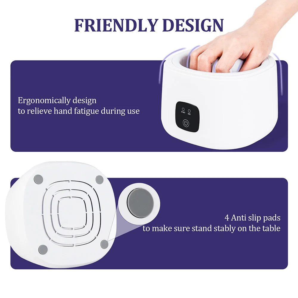 Electric Nail Polish Soaking Bowl Steam 5-Finger Inner Liner Nail Polish Removal Machine Steamer Heating UV Gel Remover Soak
