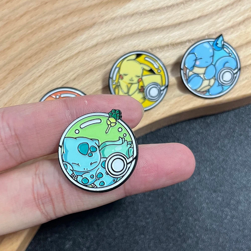 4pcs Japanese Anime Elf Enamel Pin Cute Cartoon Brooch Lapel Pin Badge on Backpack Clothing Accessories Jewelry Friends Gifts