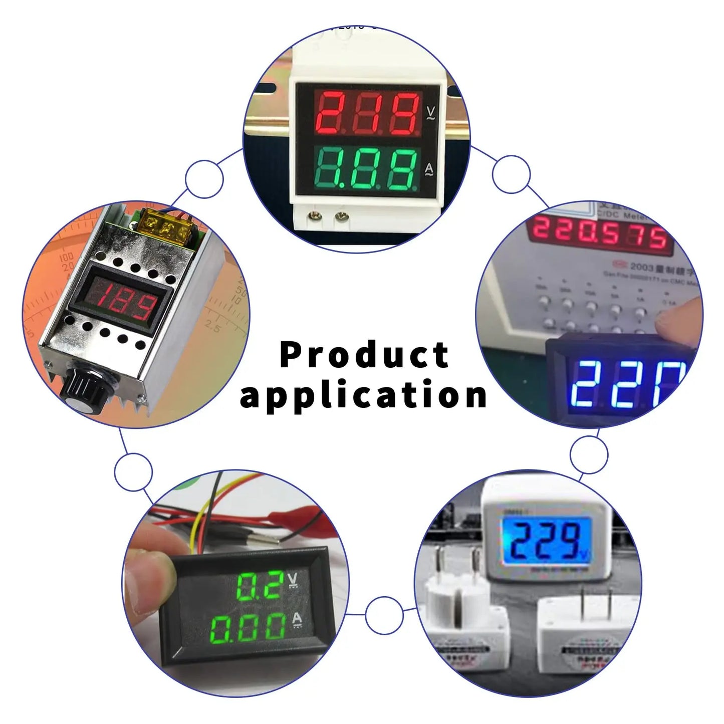 Digital Voltage Display 4Pack 0.56" Two-Wire DC 3V-30V Green LED Voltmeter Waterproof Display Voltage Tester Meter