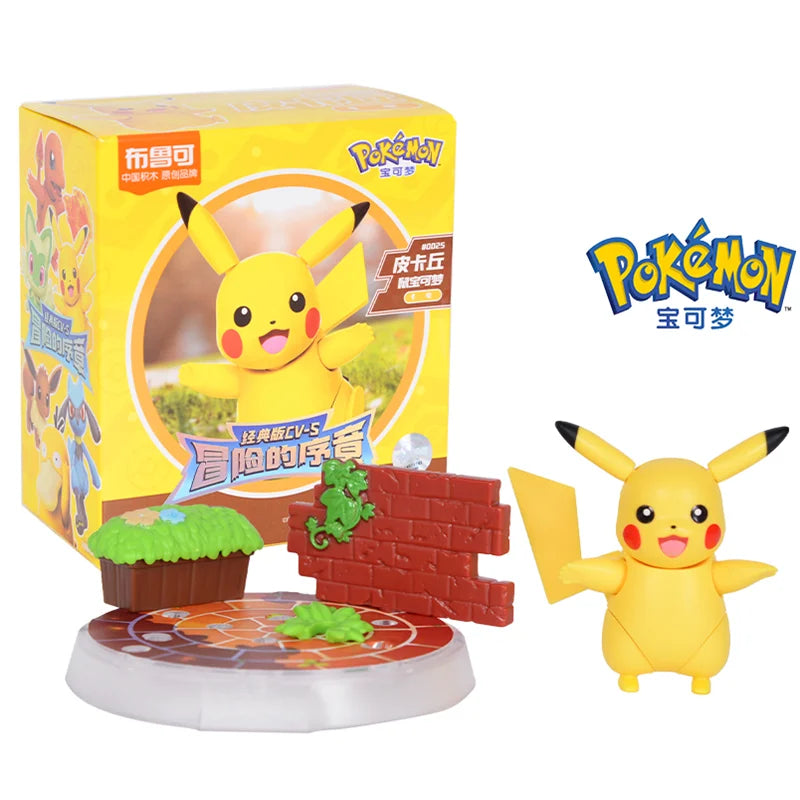 Original BLOKEE Pokemon Pikachu Bulbasaur Squirtle Charizard Eevee Action Figure