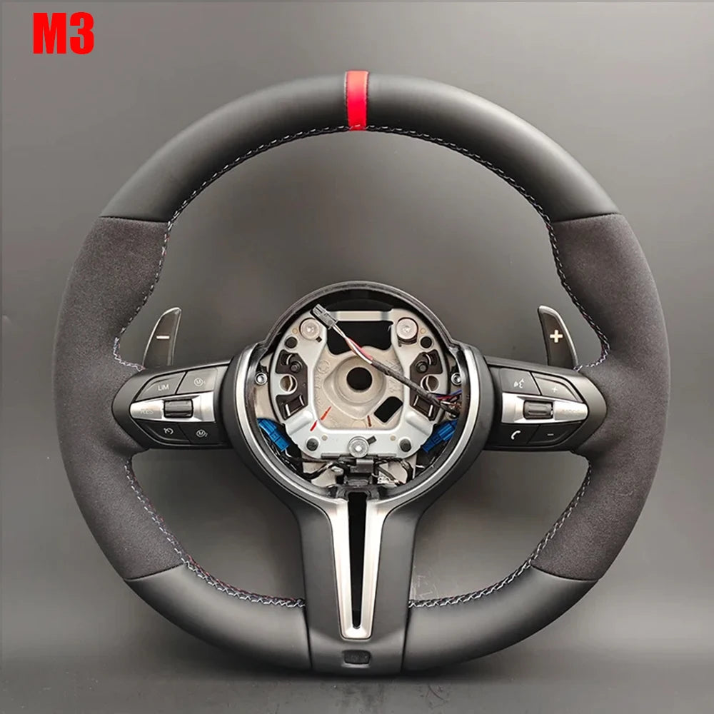 M Sport Volant Lekrad Steering Wheel for BMW Alcantara F10 F11 F20 F15 F16 F25 F26 F30 F31 F32 F33 F34 F36 F06 F07 F12 F13 M3 M5