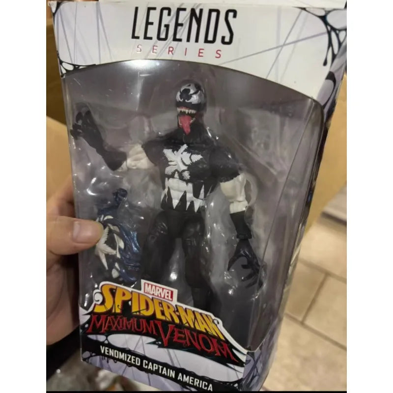 Original Hasbro Marvel Legends Series VENOMIZED CAPTAIN AMERICA Anime Figure Toy Model Collection