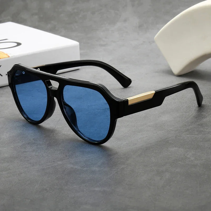 JNPCXI New Fashion Double Rivet Square Sunglasses Women Luxury Brand Designer Retro Rectangle Sun Glass Vintage Eyewear Female