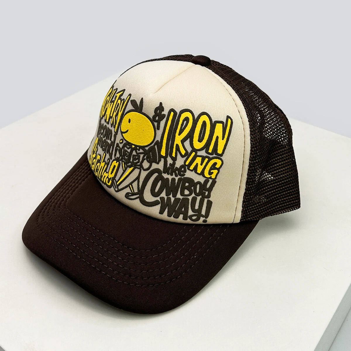 New Unisex Color Block 3D Printed Letter Rabbit Ear Smiling Face Baseball Hats Sunshade Hip Hop Breathable Trucker Caps Mesh ins