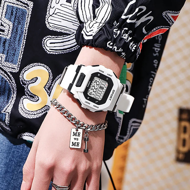 Men's Sports Watch Waterproof LED Digital Multifunctional Electronic Watch