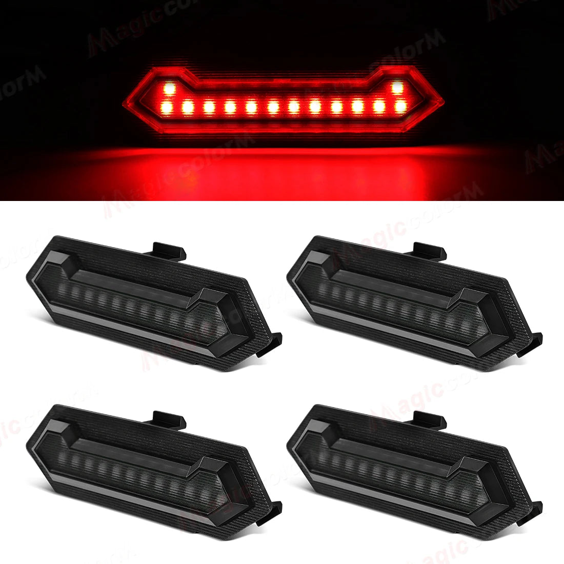4PCS Grille Lights For Toyota Tacoma TRD Sport 2024 2025 Front Grill Car LED White Amber Blue Red Warning Daylights DRL 12V