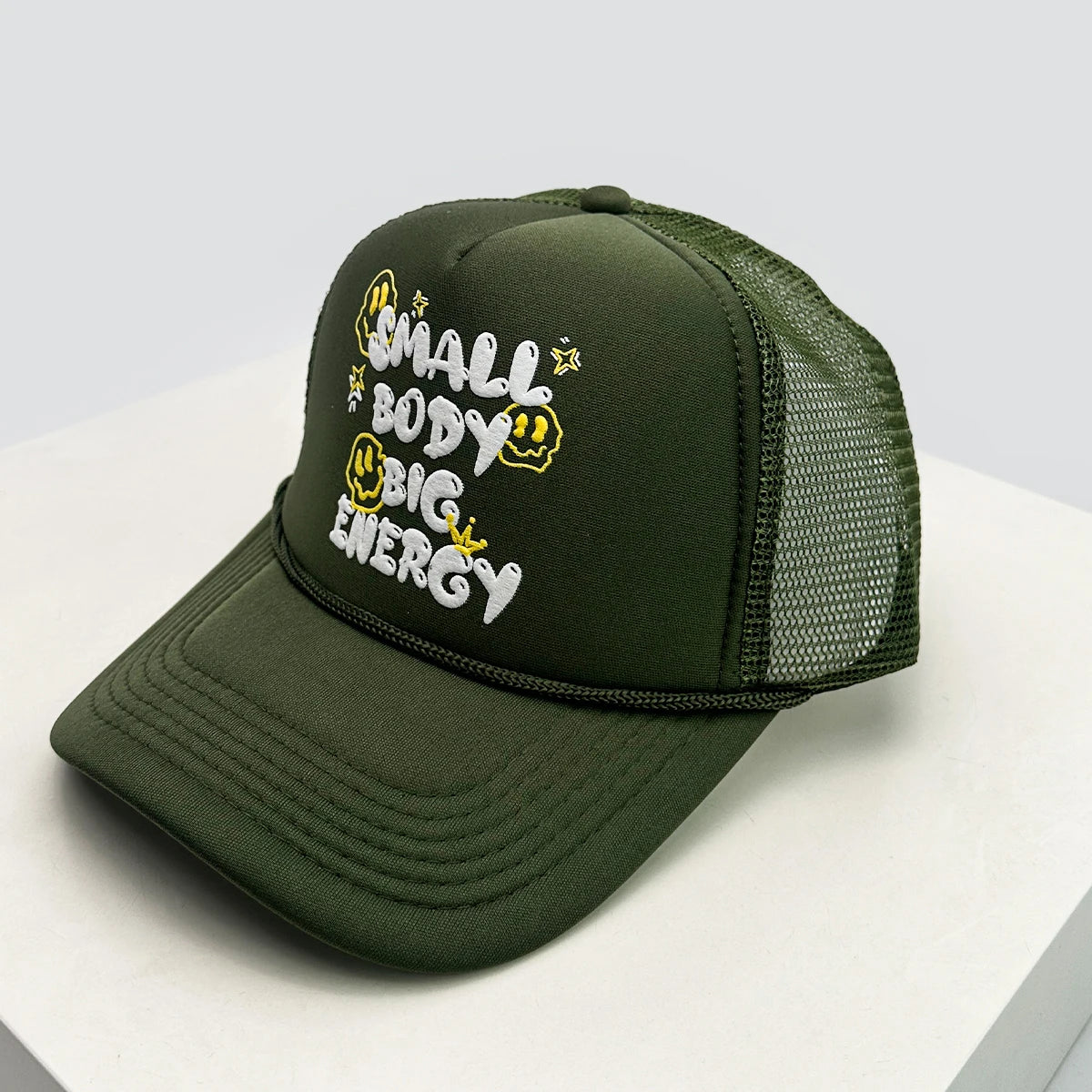 New Unisex Interesting 3D Printed Letters Baseball Hats Sunshade Hip Hop Breathable Cute Trucker Caps Mesh Versatile Casual ins