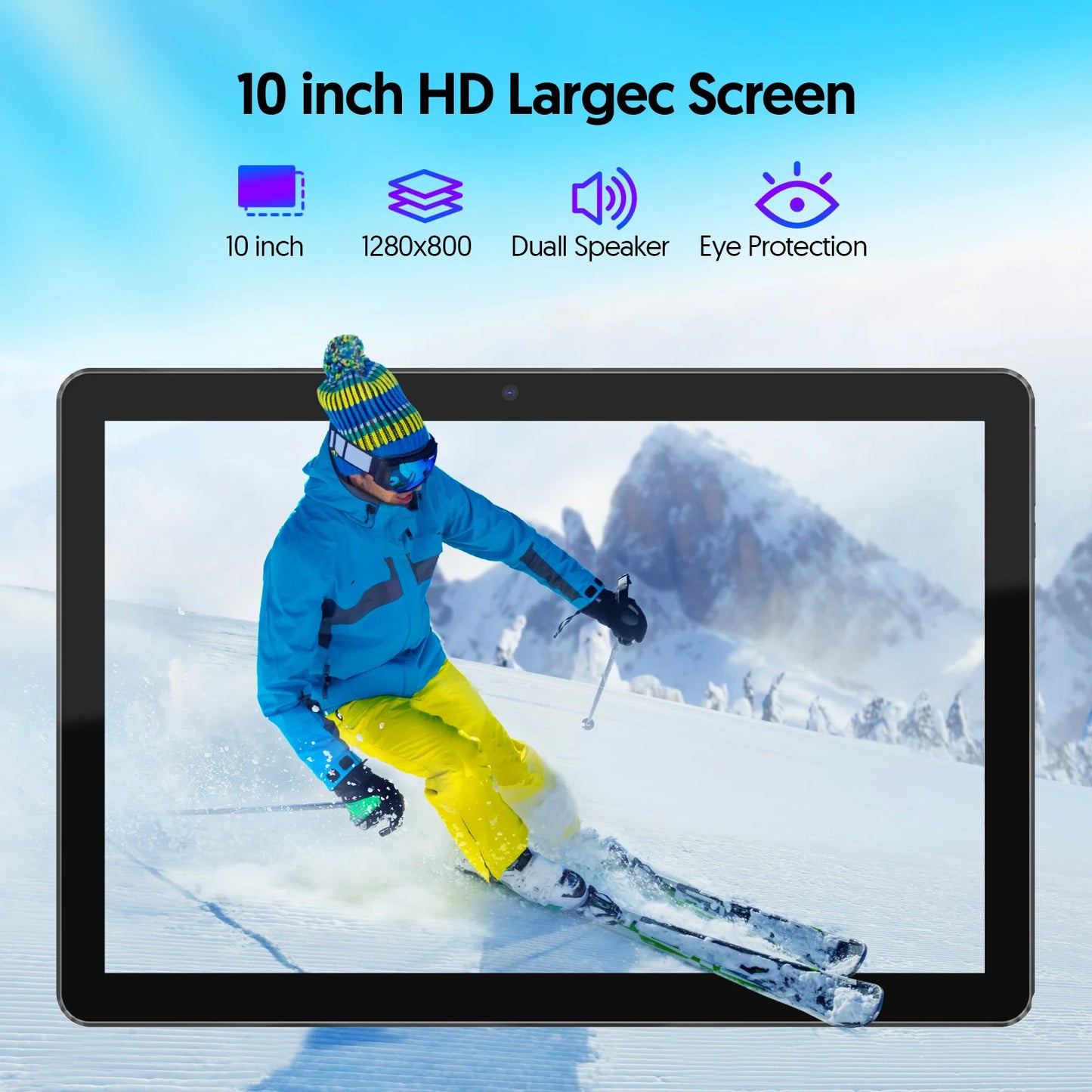 BAKEN new 10-inch Android 13 tablet , quad-core processor, 7GB (3g+4g memory expansion) RAM+64GB ROM, 1TB expansion, 1280x800 IP