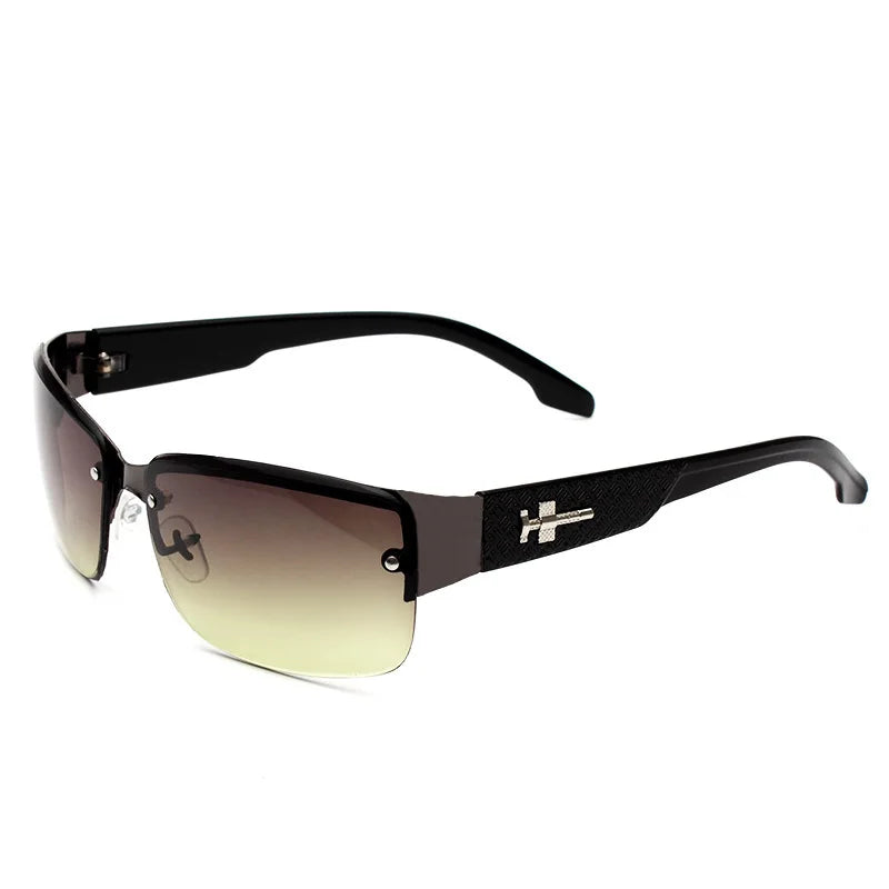 Ladies' Rectangular Gradient Lightweight Tortoiseshell Frame Fashionable Driving Glasses